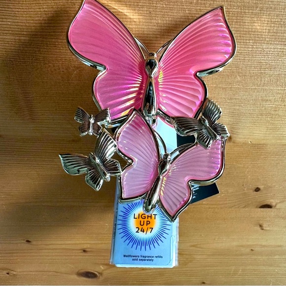 Bath & Body Works | Other | Bath Body Works Pink And Gold Butterfly ...
